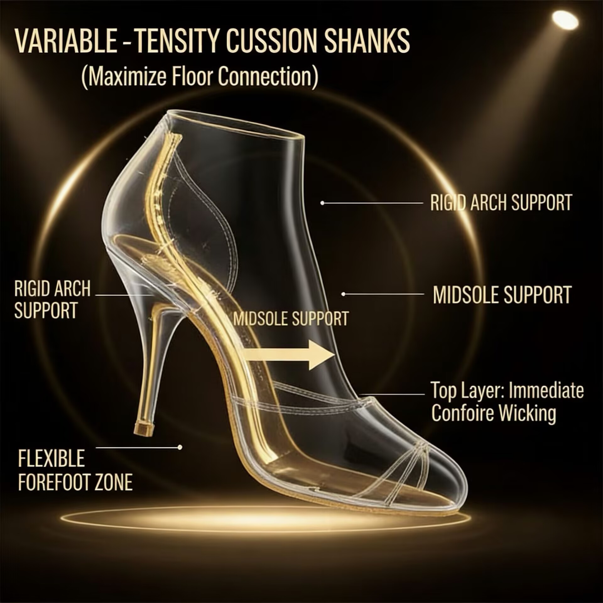 Wujie Dacne Shoes Integrated Heel Spines