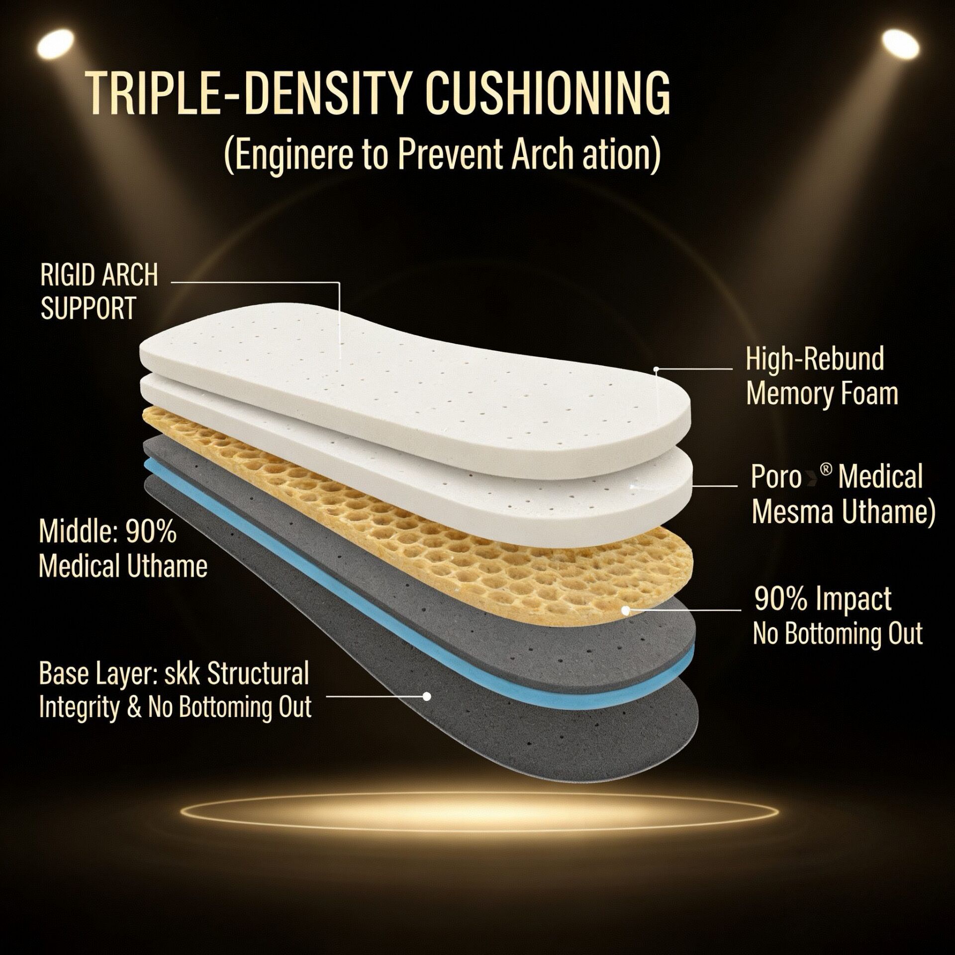 Wujie Dacne Shoes Triple-Density Cushioning